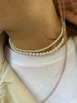 CHOKER PERLE DA 6MM E DA 4MM