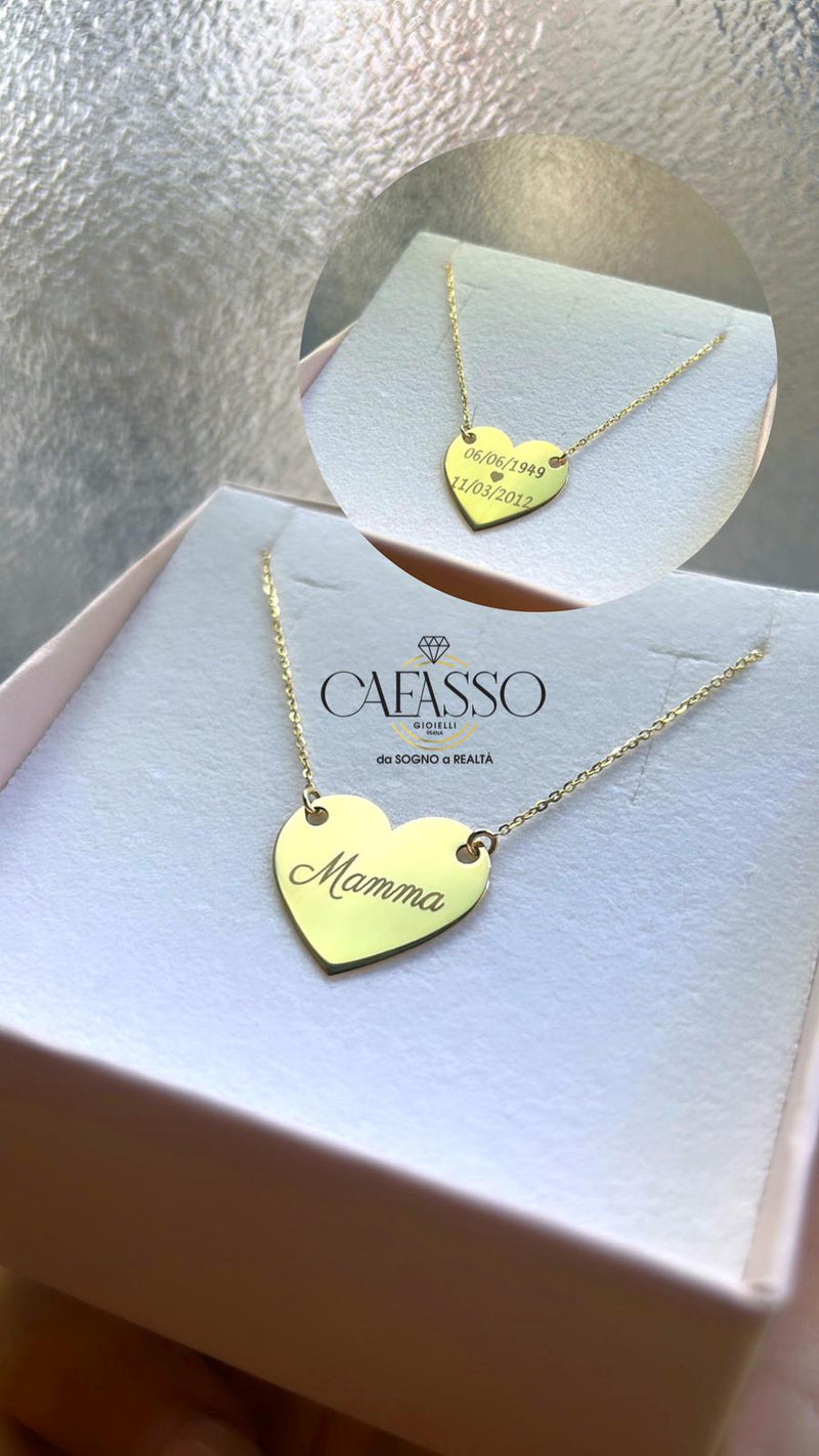 HEART NECKLACE IN 18KT GOLD