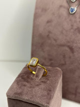 WOVEN RECTANGLE RING 