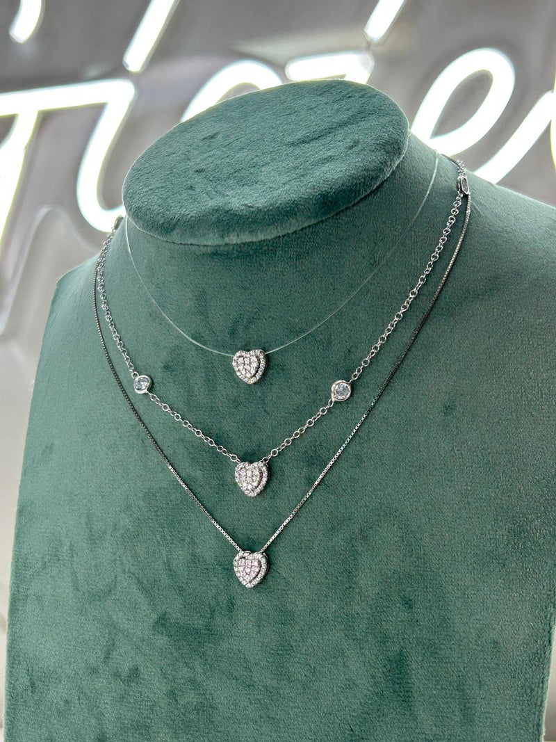 COLLANA AMORE CON CATENA PUNTI LUCE