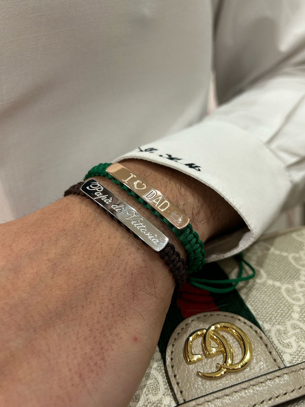 BRACCIALE TARGA PAPA' PERSONALIZZABILE