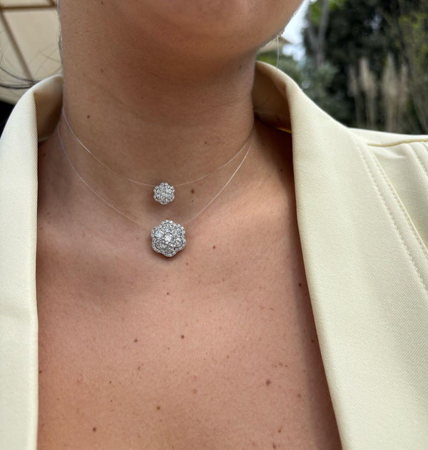 choker èlite con filo trasparente