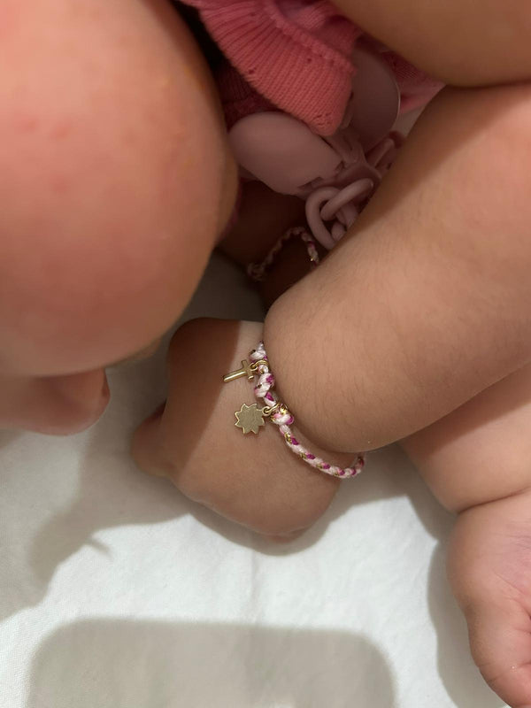 CAVIGLIERA O BRACCIALE BABY CON FILO COLORATO
