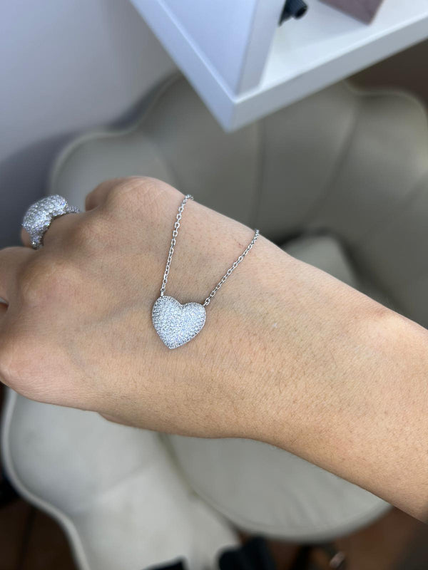COLLANA CUORE PAVE'