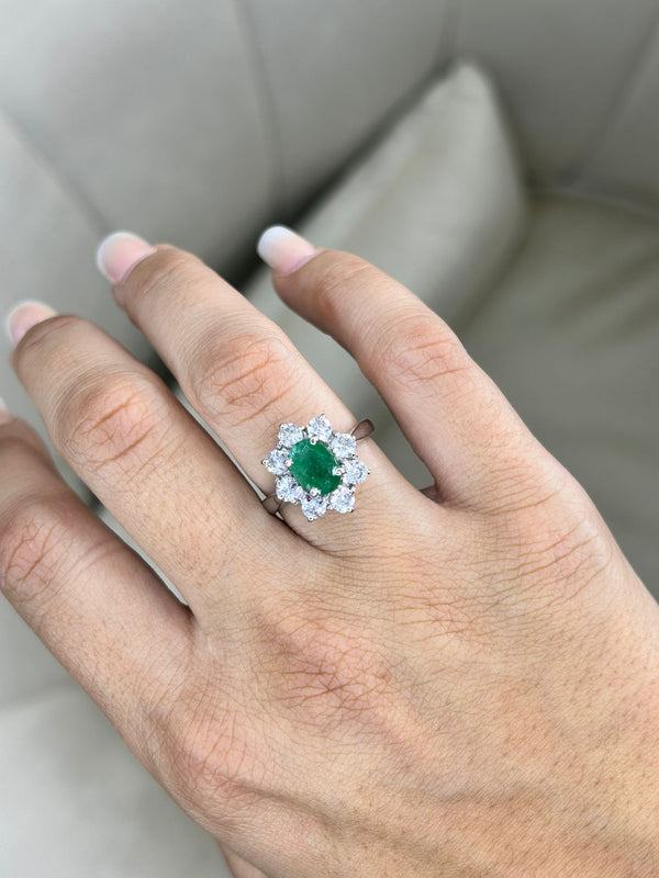 KATE RING WITH NATURAL EMERALD 