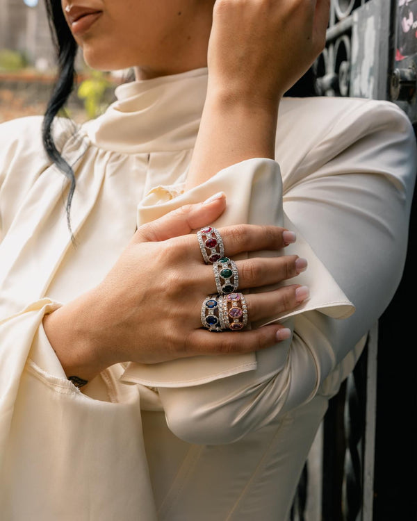 FASCIA UNICA CON PIETRE OVALI