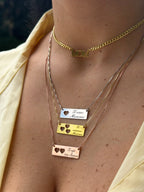COLLANA TARGHETTA AMORE INCISO