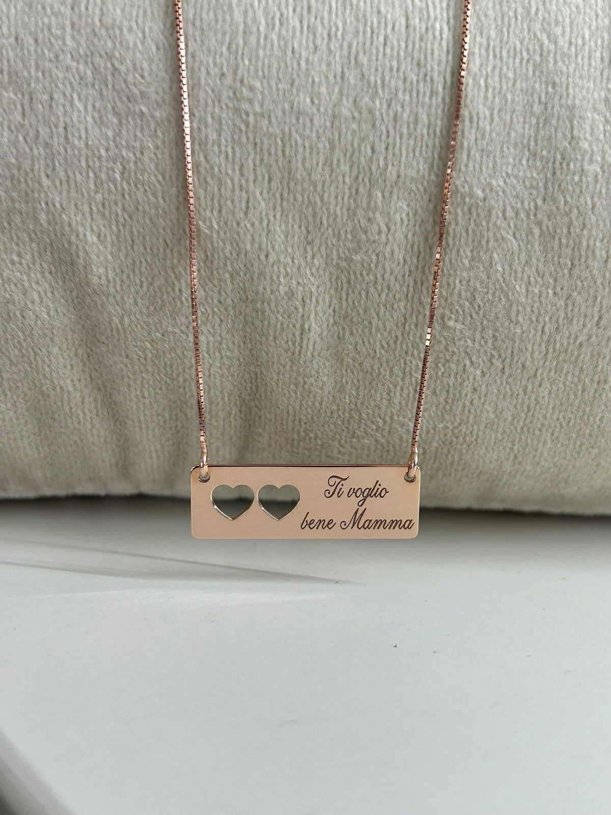 COLLANA TARGHETTA AMORE INCISO