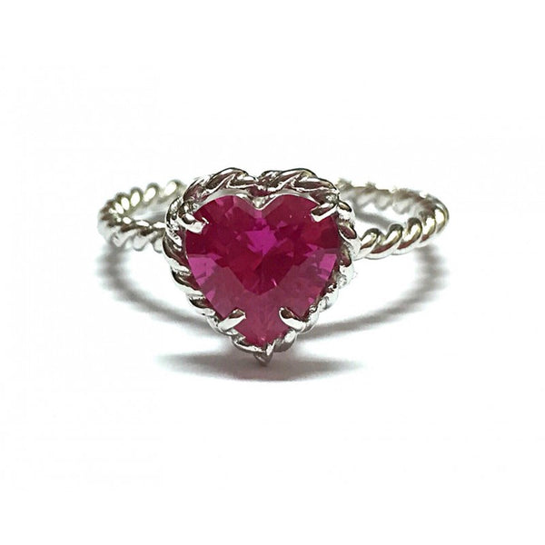 ANELLO CON CUORE FUXIA