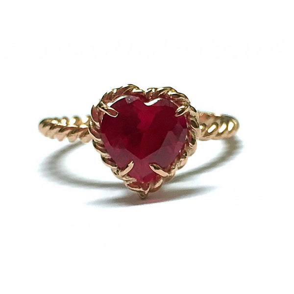 ANELLO CON CUORE ROSSO