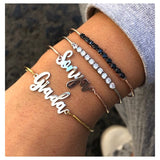 BRACCIALE RIGIDO CON NOME PERSONALIZZATO