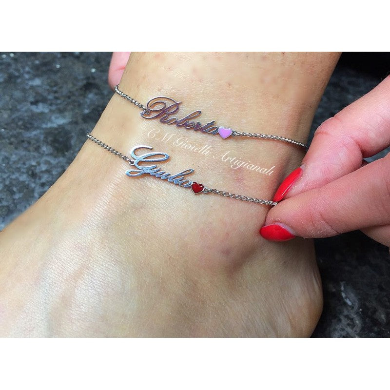 Cavigliere con nome personalizzato per le donne catena in acciaio inossidabile cavigliera per piedi personalizzata gioielli estivi da spiaggia bohémien regalo di moda BFF