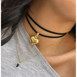 CHOKER AMALFI+COLLANA CORNO MINI